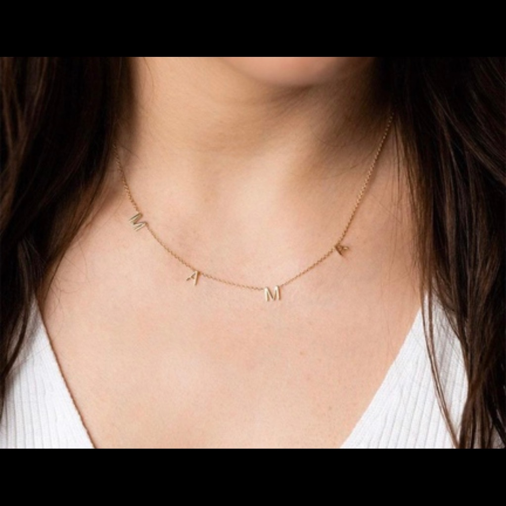 Goldplated Mama Necklace Letter Charm Goldplated Mama Necklace Letter Charm